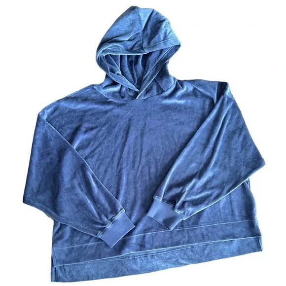 Aerie Velour Cropped Hoodie in Fresh
Bright Blue Size: L NWT - Picture 4 of 11
